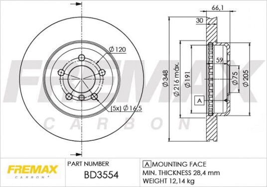 Bremseskive FREMAX BD 3554