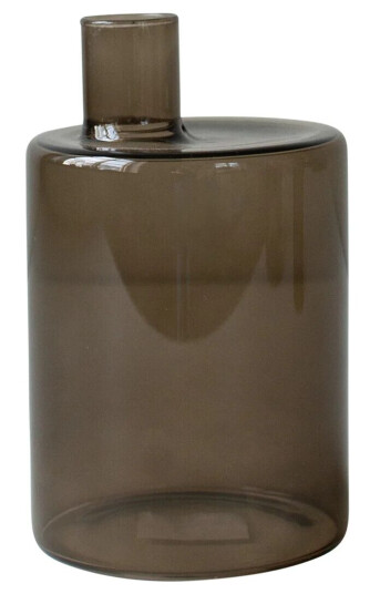 DBKD Pipe glassvase brown Large