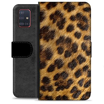 Samsung Galaxy A51 Premium Lommebok-deksel Leopard