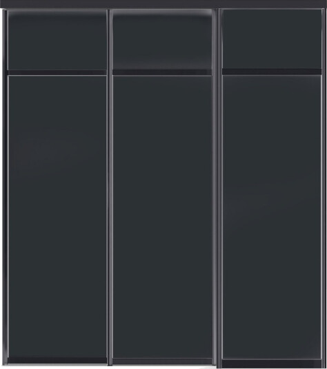 London Skyvedørsgarderobe Hvit/Sort M Sorte Skinner 1230 Mm 2 Dører London Skyvedørsgarderobe Hvit/Sort M Sorte Skinner 1230 Mm 2 Dører