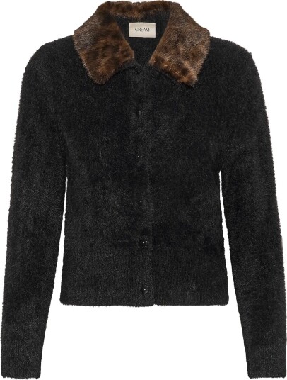 Cream Crinaya Knit Cardigan   PITCH BLACK   XS