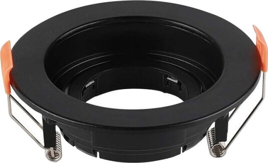 GU10 innbyggingsspot Rund sort PC plast IP20 hull: Ø8,5 cm mål: Ø10,2 cm