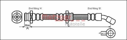 Bremseslange METZGER 4110088
