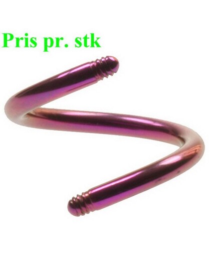 Utgått 10 x 16 mm Lilla Curved Titan stang