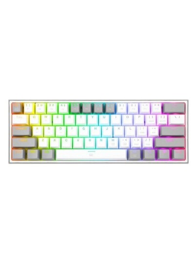 Redragon K617 Fizz RGB Gamingtastatur med mekaniske brytere Hvit/Grey Redragon K617 Fizz RGB Gamingtastatur med mekaniske brytere Hvit/Grey