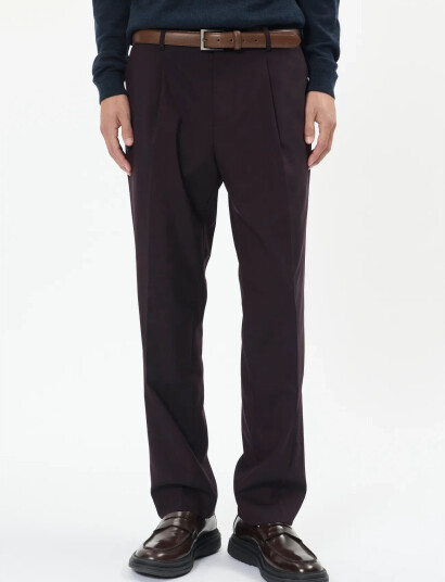 Matinique Maweller Pleat Pant - Burgundy - 52 x 87