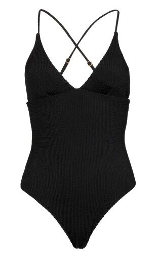 Neo Noir Skin Sand Crepe Swimsuit - Black L