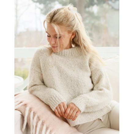 Edeltraut by DROPS Design Genser Strikkeoppskrift str XS XXL