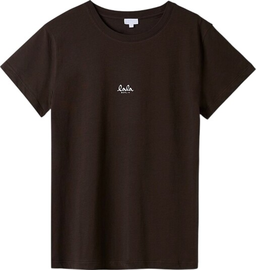 Lala Berlin T skjorte Brun/Hvit m. Logo Lala Berlin S Small T skjorte Lala Berlin T skjorte Brun/Hvit m. Logo Lala Berlin S Small T skjorte