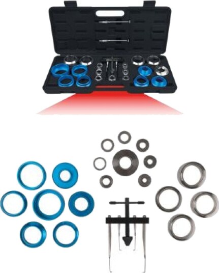 KS TOOLS 700.1280 Inntrykkingssett for akseltetningsringer - 24 stykker i stål KS TOOLS 700.1280 Inntrykkingssett for akseltetningsringer - 24 stykker i stål