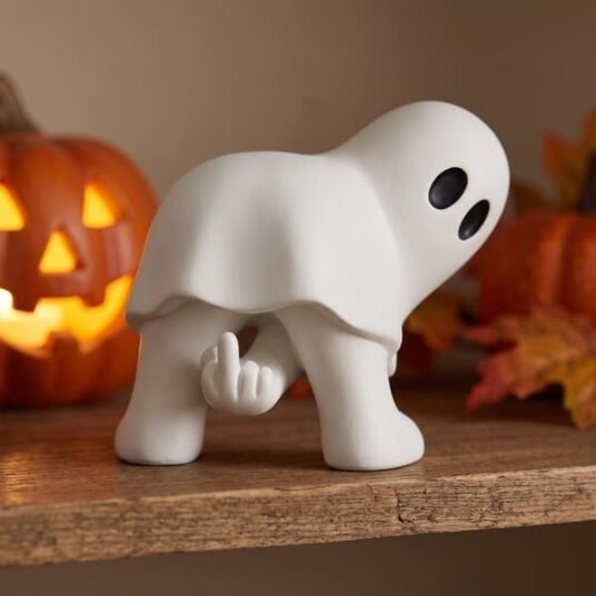 Halloween Langfinger-Spøkelse Bordfigur Matt Hvit