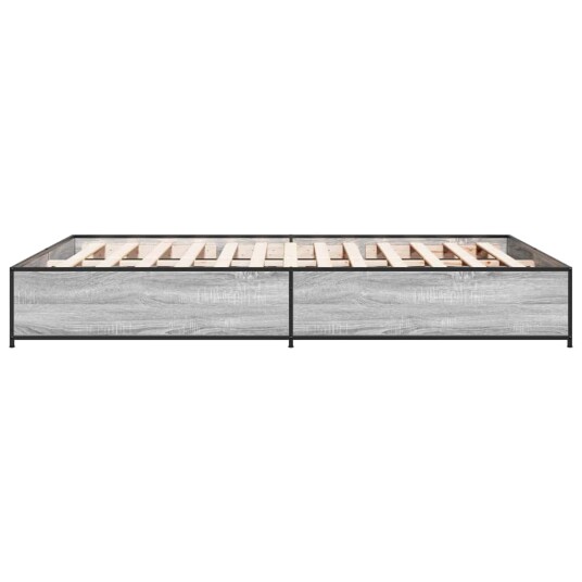 Sengeramme grå sonoma 140x190 cm konstruert tre og metall 8721102610455