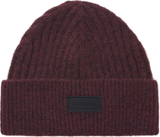 Röhnisch Lue Logo Rib Beanie Rød Röhnisch Lue Logo Rib Beanie Rød