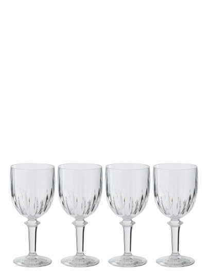 J Line S/4 Wine Glass Acrylic Tr Nude Ø 9 CM