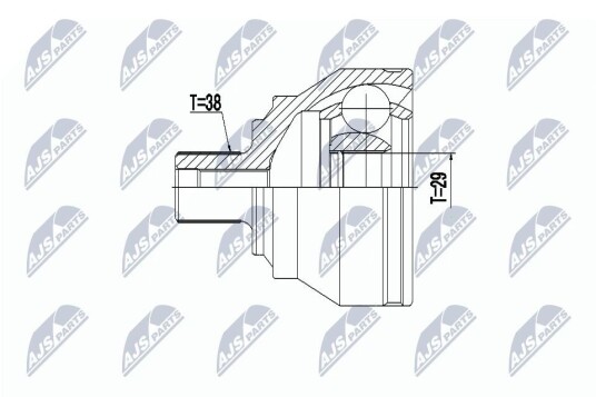Nty Drivknute drivaksel NTY NPZ AU 049