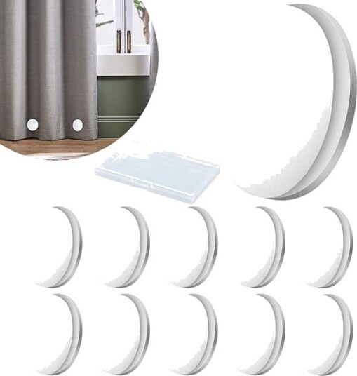 10 stk. Magnetiske gardinvekter Draperivekt Dusjforhengvekter Vanntette magneter for vindusforing En duk for å stoppe blåsing