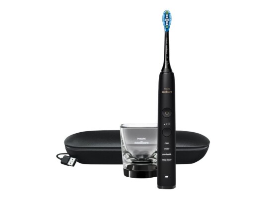 Philips Sonicare Diamondclean 9000 Elektrisk Tannbørste med 3 Intensiteter og 4 Program Svart