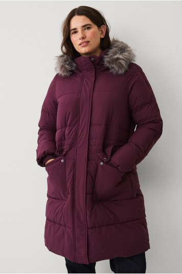 Zizzi Kåpe caJulia L/S Coat Lilla
