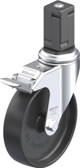 Blickle 849043 Lkra-Poa Styrehjul Med Brems 125G-11-Fi-Ev17, Hjuldiameter 125 Mm, Bæreevne (Maks.) 120 Kg, 1 Stk