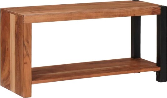  Bokhylle Brun svart 80 x 30 x 40 cm Solid akasietre