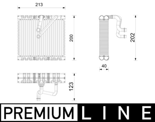 Fordamper, klimaanlegg MAHLE AE 270 000P