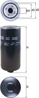 Oljefilter MAHLE ORIGINAL OC 382