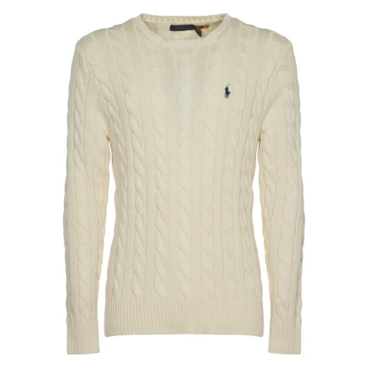 Cable-Knit Cotton Sweater Andover Cream