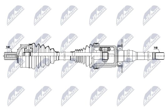Nty Drivaksel NTY NPW VV 159 Nty Drivaksel NTY NPW VV 159