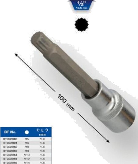 Brilliant Tools 1/2" Stikkontakt 100 mm Håndverktøy