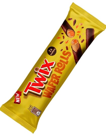 Twix Wafer Rolls   Kjeksstenger med Twixfyll  22,5 gram