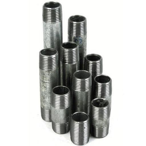 Galvanisert nippelrør 1" - 10 stk. assortert