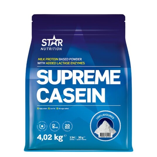 Supreme kasein protein pulver, 4 kg Unflavored Supreme kasein protein pulver, 4 kg Unflavored