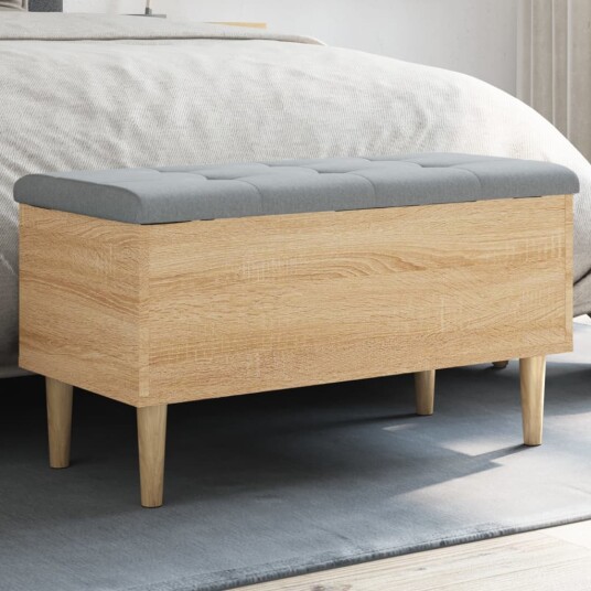 Oppbevaringsbenk sonoma eik 82x42x46 cm konstruert tre 8721012162808