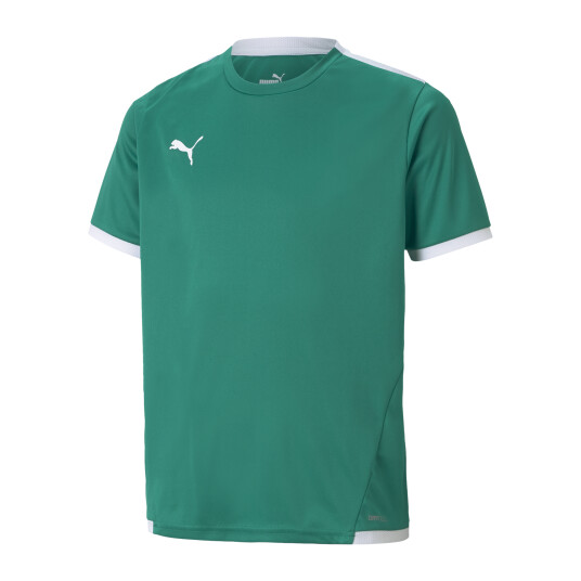 Puma teamLIGA Jersey Jr, t-skjorte junior 128 Pepper Green-puma Wh