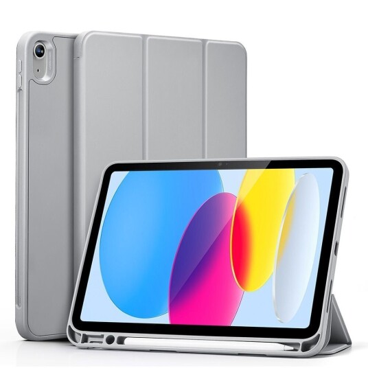 ESR iPad 10.9" (2022) ESR Rebound Deksel Med Apple Pencil Holder - Grå