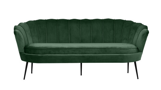 Nice sofa 3 seter velour grønn.
