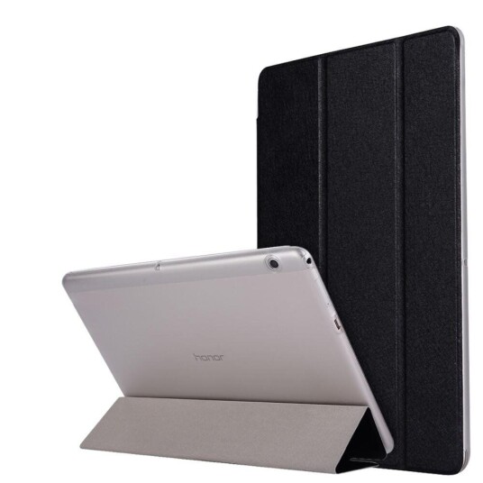 INCOVER Huawei MediaPad T3 10 9.6" Deksel - Lines & See-Through Back Tri-fold Case Svart