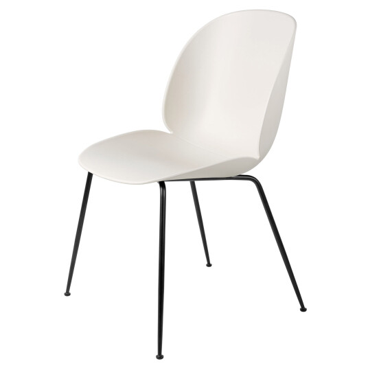 Gubi Beetle Dining Chair Conic Base Uten Trekk Black / Pastel Green Alabaster White / Black