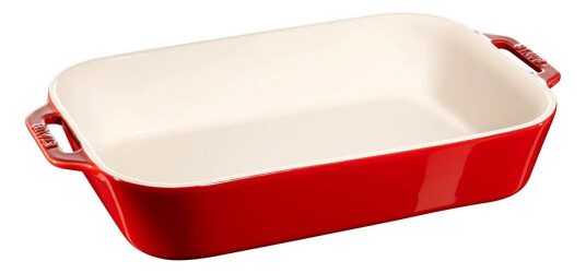 Staub rektangulær ovnsform 34 x 24 cm rød