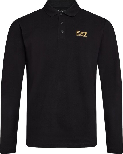 EA7 Polo Shirt BLACK/GOLD S EA7 Polo Shirt BLACK/GOLD S