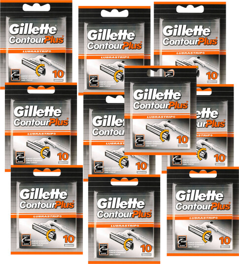 Gillette Barberblad 100 pcs. Contour Plus 10 x 10 pcs.