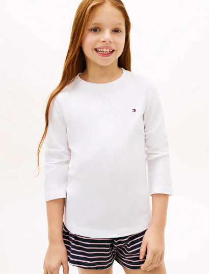 Tommy Hilfiger 2 Pk Ls Tee Pink 128 140