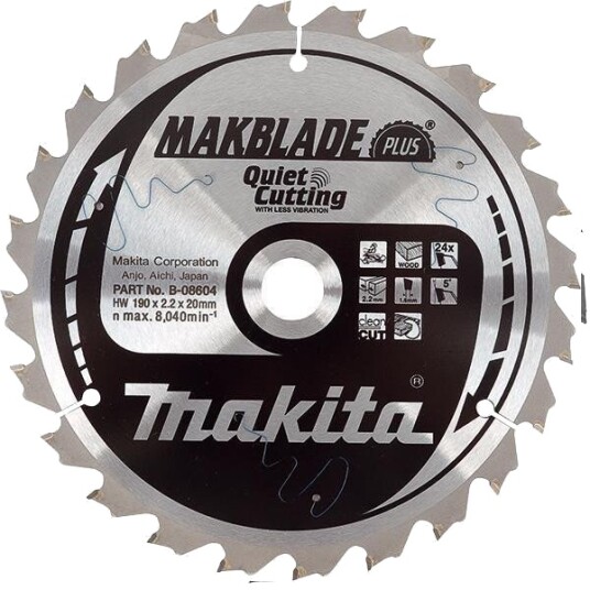 Makita Makblade Plus Sagblad - 255x30mm, 40 tenner Makita Makblade Plus Sagblad - 255x30mm, 40 tenner
