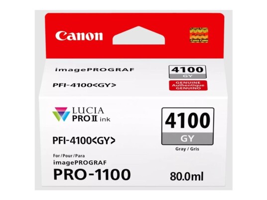 Canon Pfi-4100 Gy - 80 Ml - Grå - Original - Hengeboks - Blekkbeholder - For Imageprograf Pro-1100