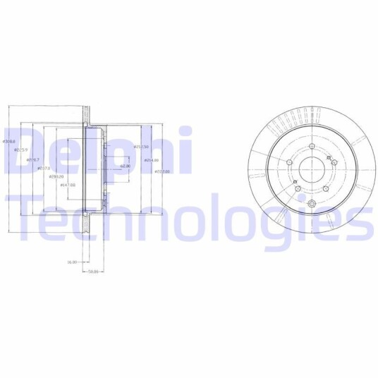 Bremseskive DELPHI BG4329