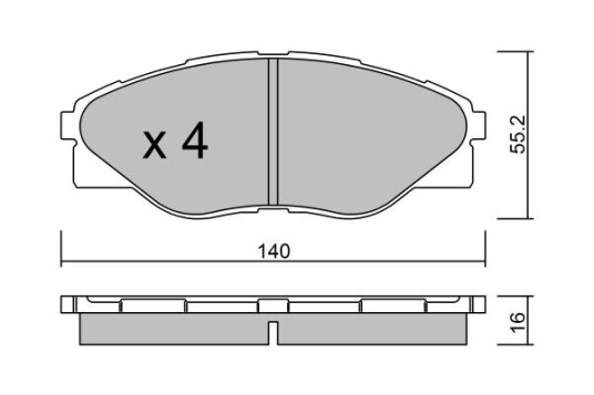 Bremseklosser AISIN BPTO 1029