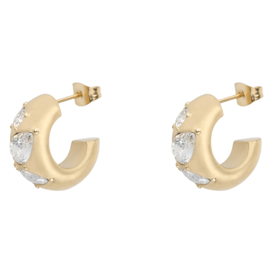 DARK Multishaped Crystal Chunky Creole Gold