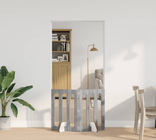 Vidaxl Folding Pet Fence 2 Stk. Grå Sonoma 100.5 X 38 X 70 cm