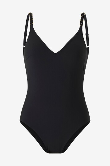 Chantelle - Badedrakt Emblem Swimwear Full Brief High Waist - Svart Chantelle - Badedrakt Emblem Swimwear Full Brief High Waist - Svart