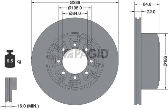 PAGID 50940N Bremseskive
